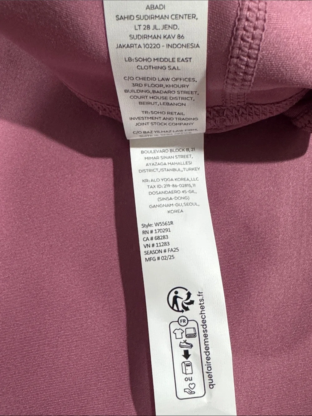 NWT Alo Yoga High-Waist Airlift Leggings Wild Rose Size Small